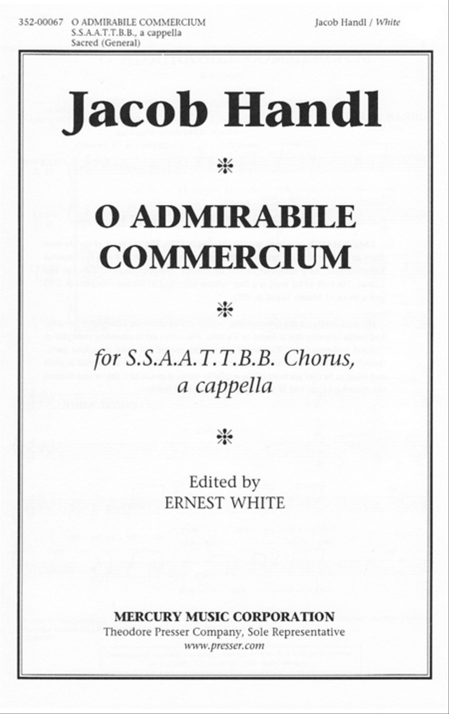 O Admirabile Commercium SSAATTBB scores gallery preview page 1