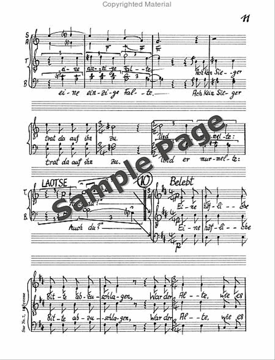 Legende Vom Weisen Choral Score 4-Part scores gallery preview page 14