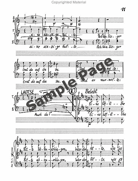 Legende Vom Weisen Choral Score