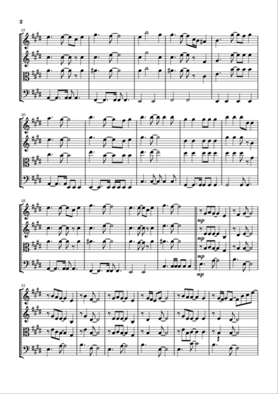 I Am Waiting String Quartet scores gallery preview page 3