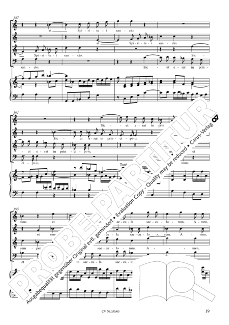 Magnificat in C major 4-Part scores gallery preview page 20