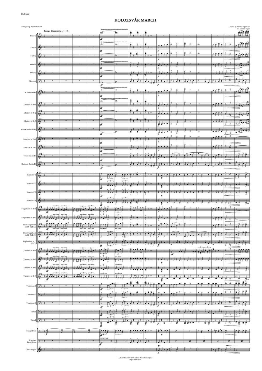 Kolozsvár March Concert Band scores gallery preview page 3