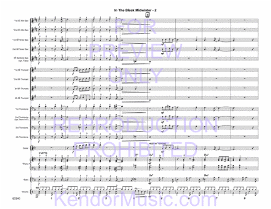 In The Bleak Midwinter Jazz Ensemble scores gallery preview page 3