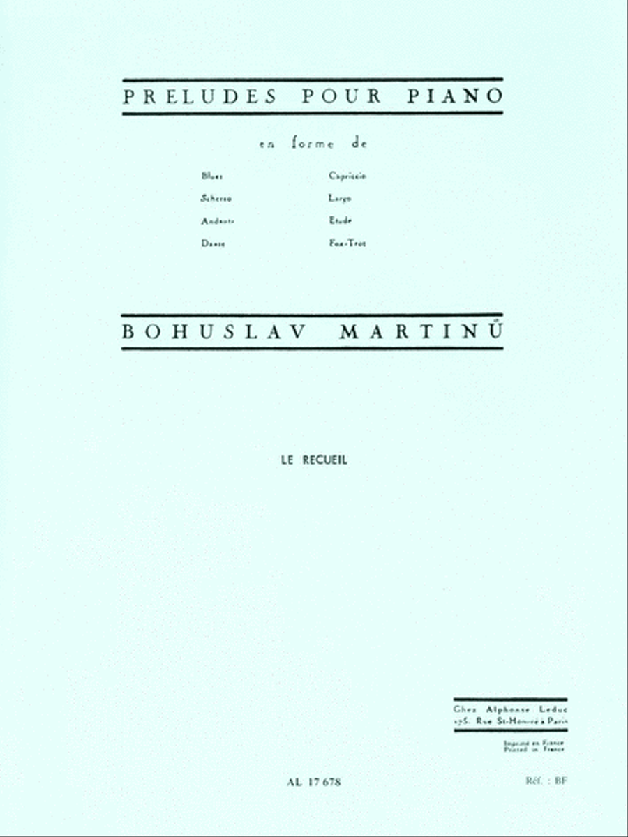 Preludes pour Piano Piano Solo scores gallery preview page 1