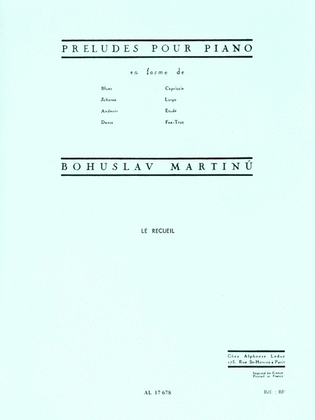 Book cover for Preludes pour Piano