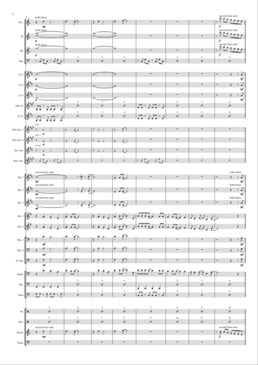 Somewhere In My Heart Concert Band scores gallery preview page 2