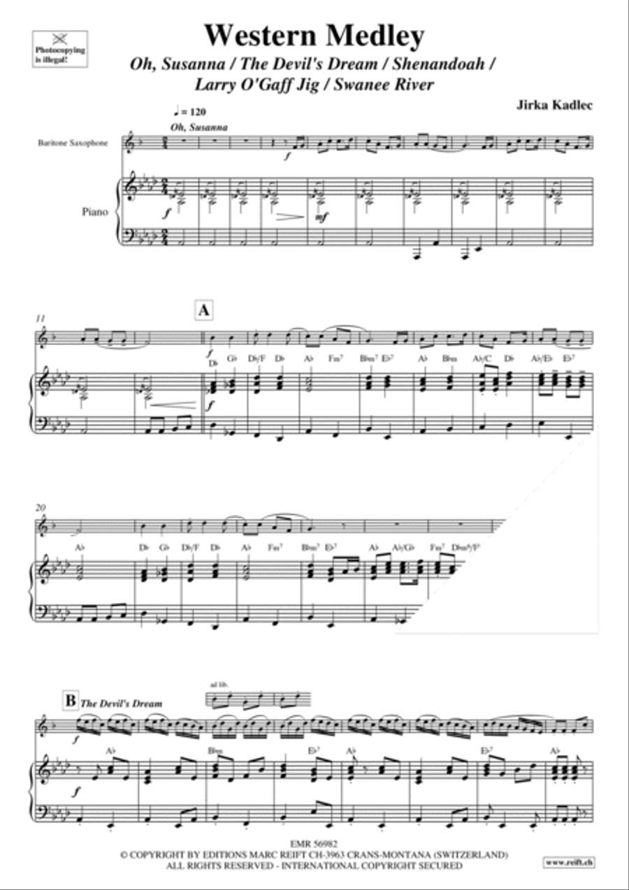 Western Medley Baritone Saxophone scores gallery preview page 4