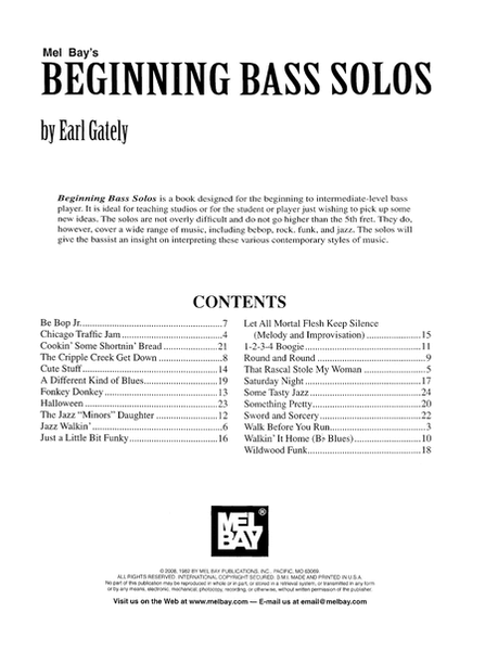 Beginning Bass Solos