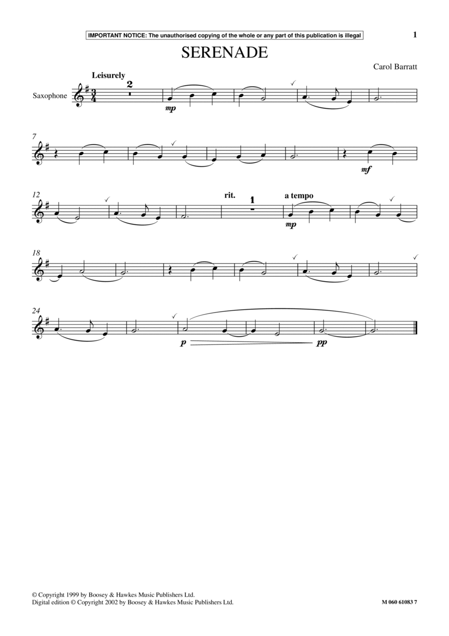 Serenade Serenade School and Community scores gallery preview page 1