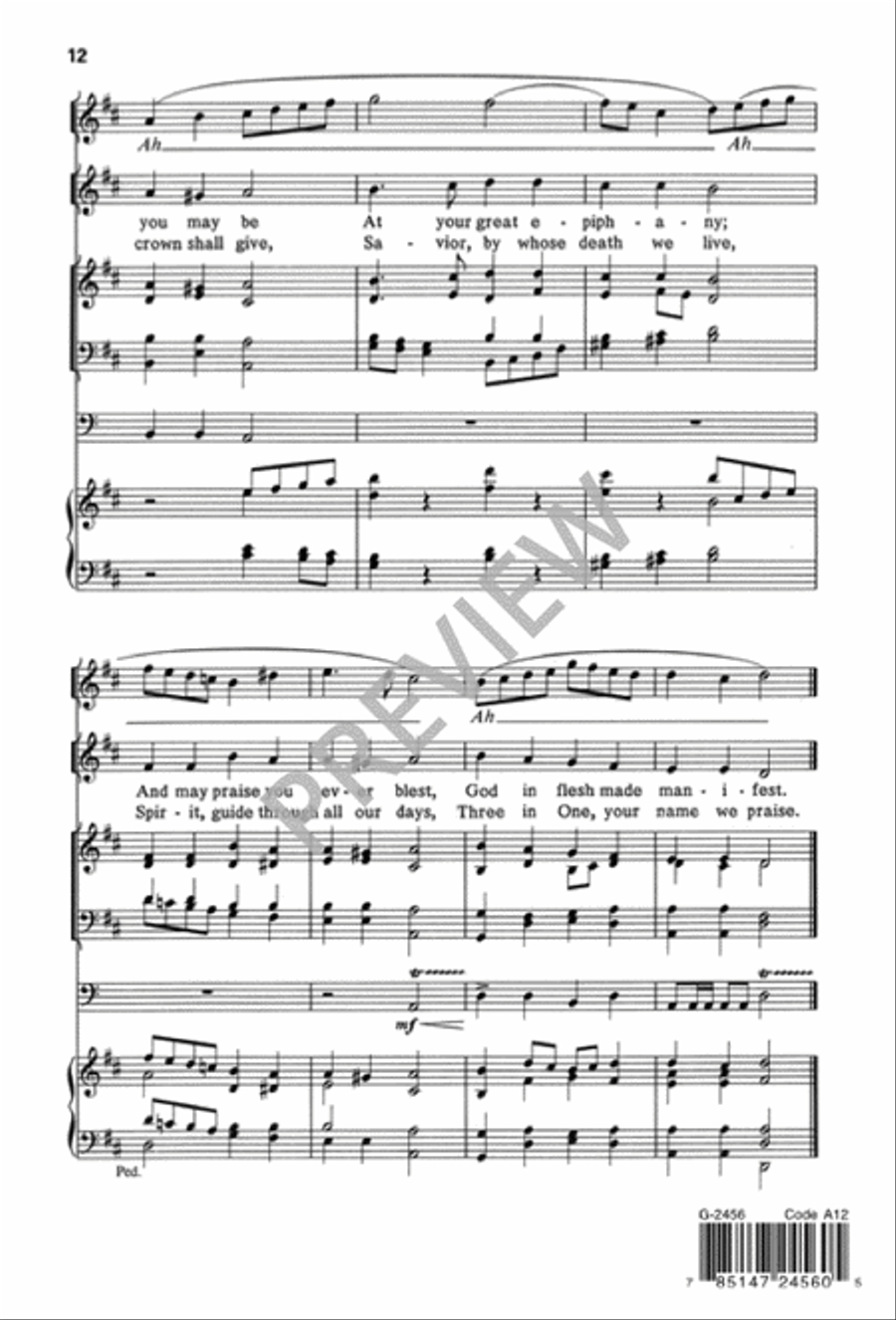 Songs of Thankfulness and Praise / At the Lamb's High Feast We Sing 4-Part scores gallery preview page 13