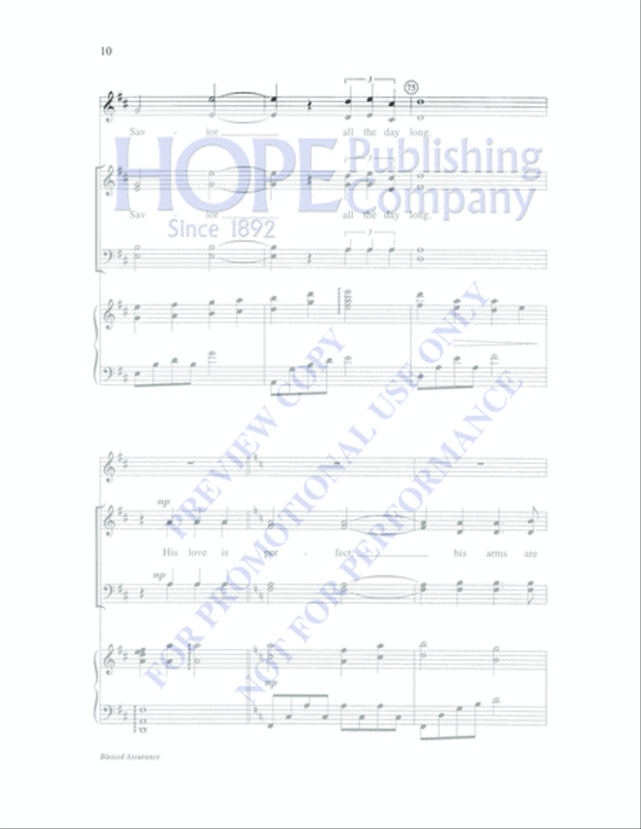 Blessed Assurance 4-Part scores gallery preview page 10