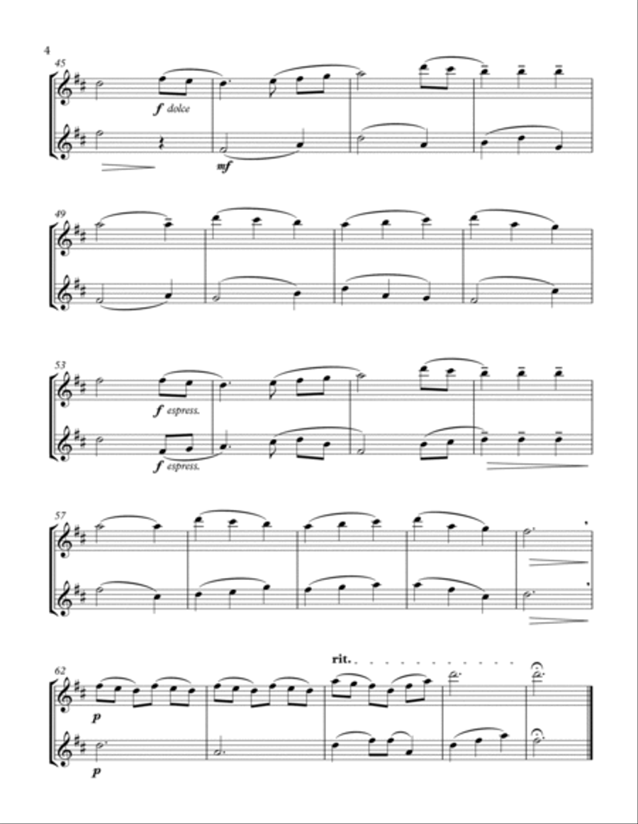 The First Noel Clarinet Duet scores gallery preview page 4
