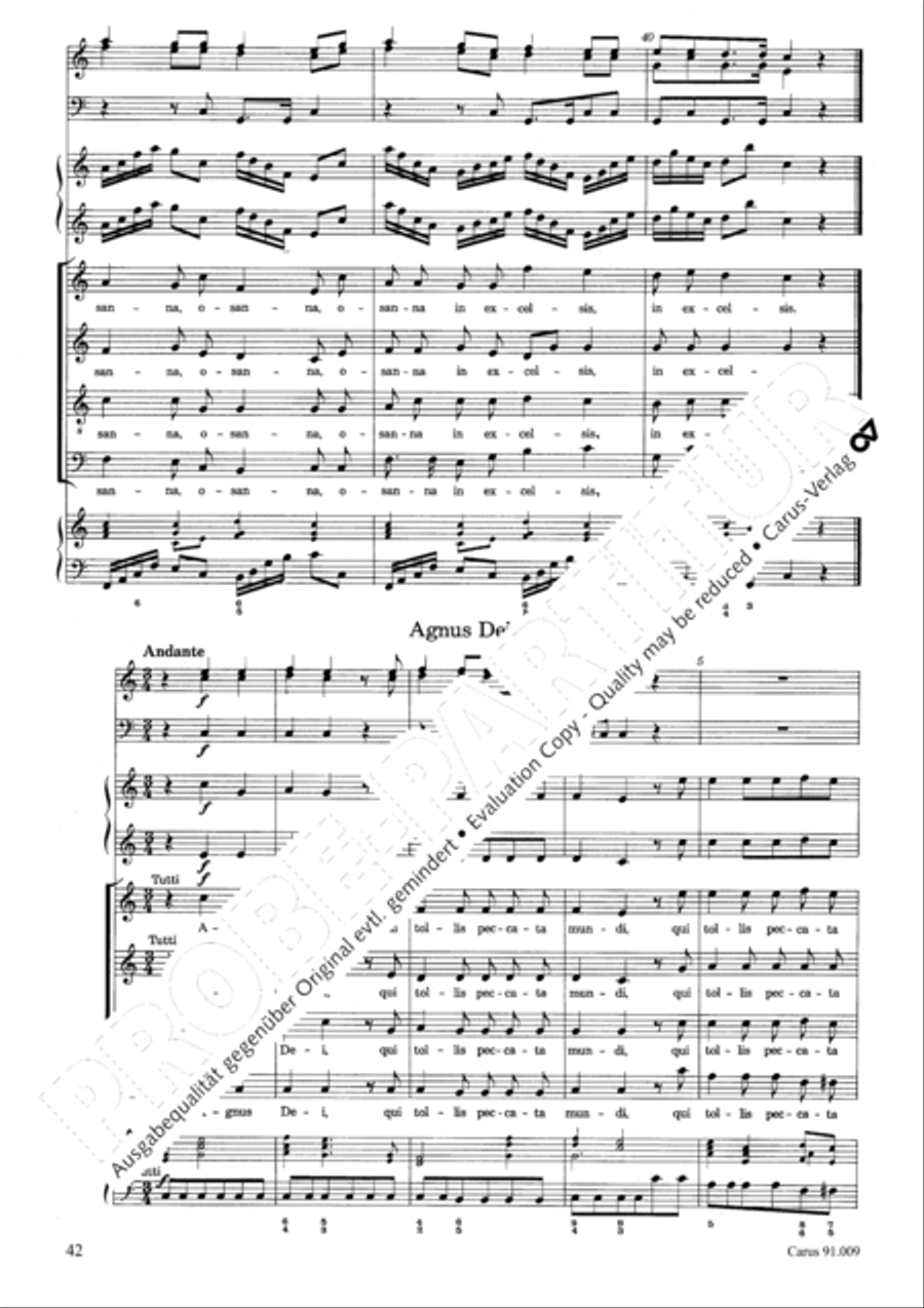 Missa Sancti Gabrielis 4-Part scores gallery preview page 45