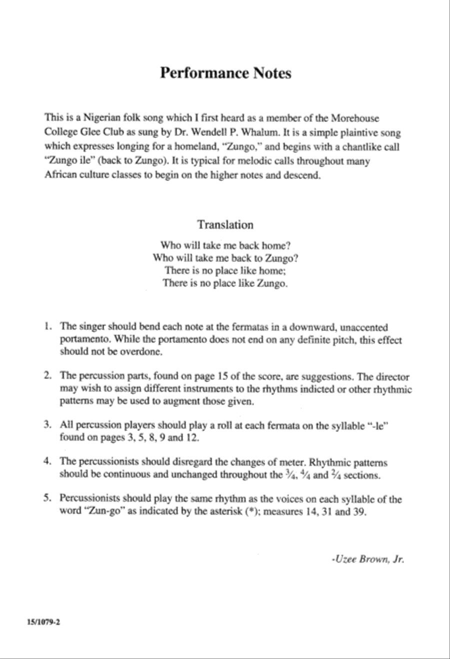 Zungo Zungo 4-Part scores gallery preview page 2