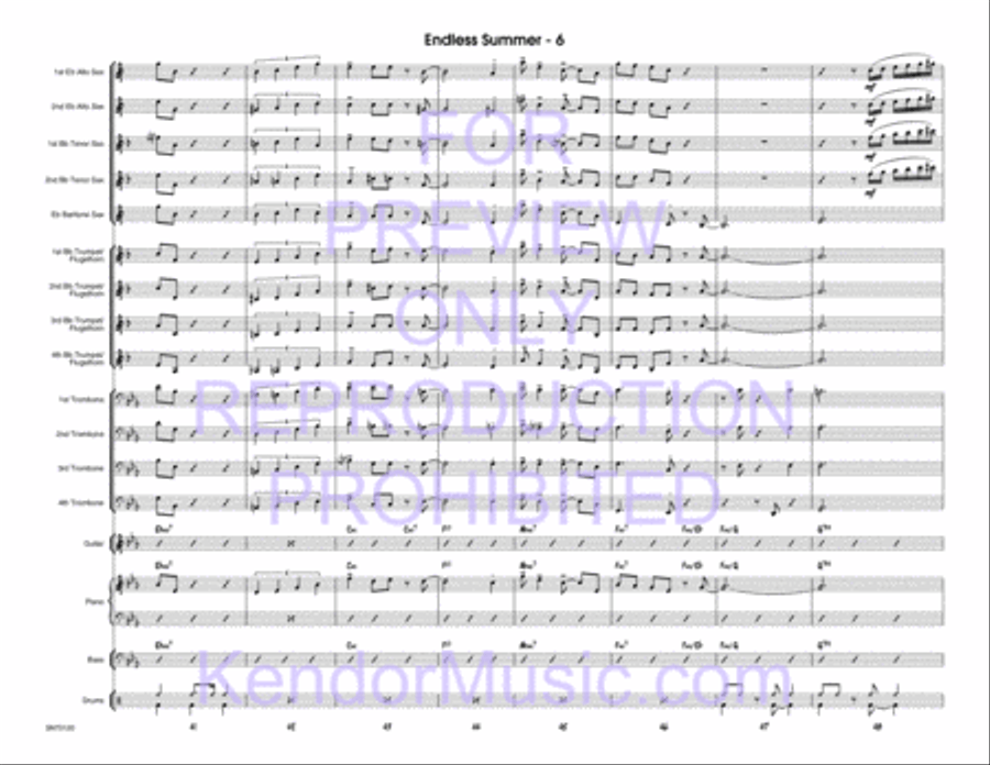 Endless Summer (Full Score) Jazz Ensemble scores gallery preview page 7