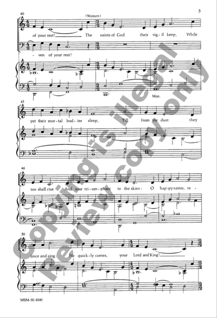 A Hymn of All Saints 2-Part scores gallery preview page 5