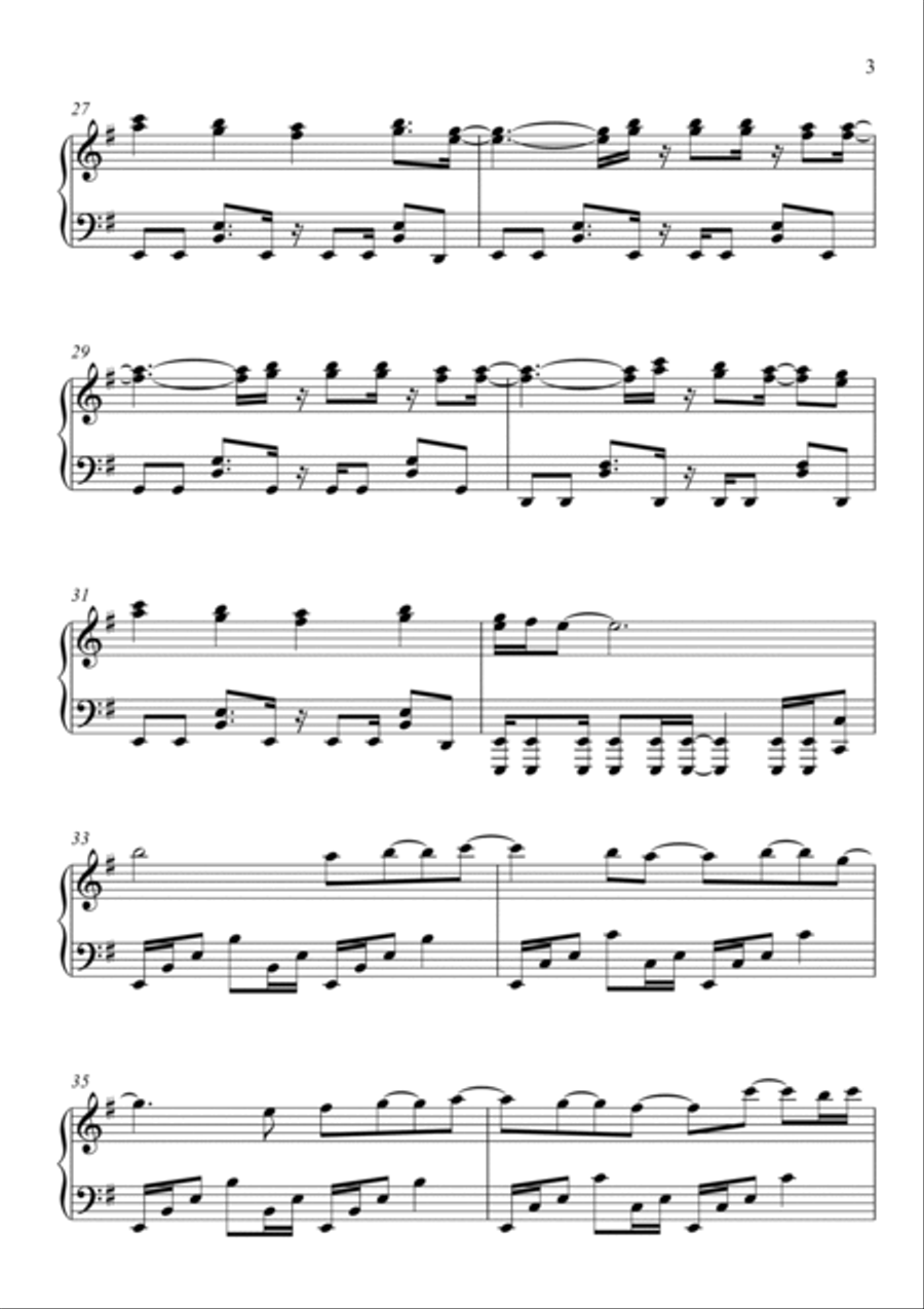 Bring Me To Life Piano Solo scores gallery preview page 3