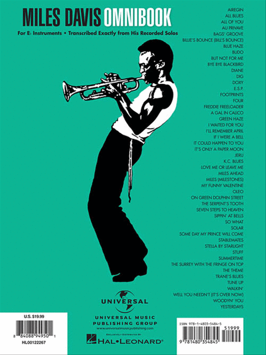 Miles Davis Omnibook Saxophone scores gallery preview page 2