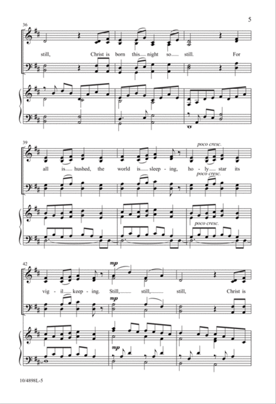 Christ Is Born This Holy Night 4-Part scores gallery preview page 5
