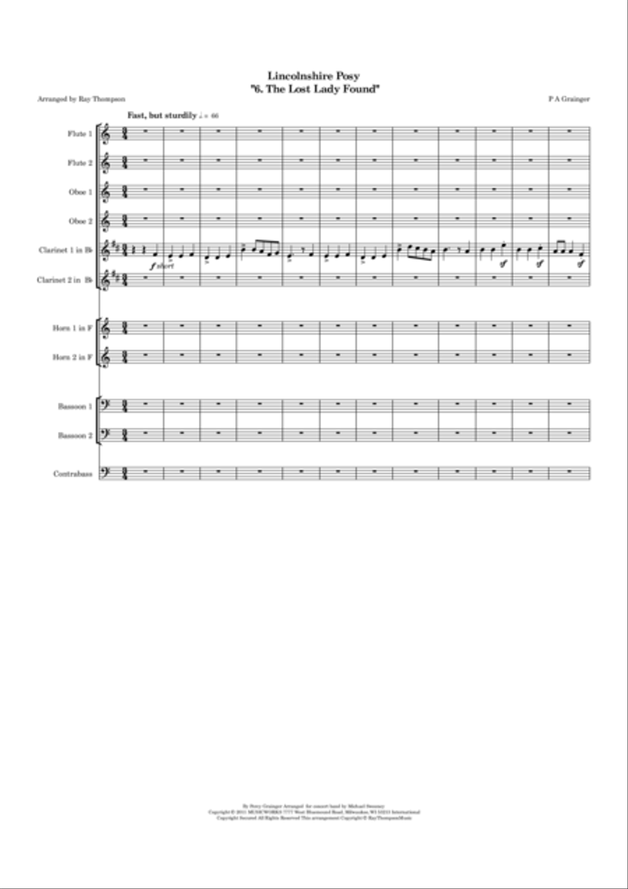 The Lost Lady Found Woodwind Quintet scores gallery preview page 3