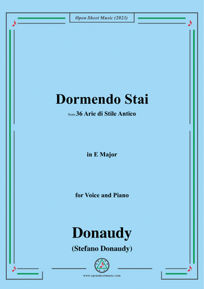 Donaudy-Dormendo Stai,in E Major