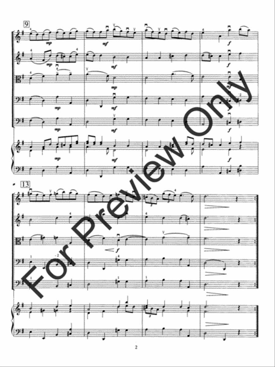 Andante and Allegro (Score) String Orchestra scores gallery preview page 5