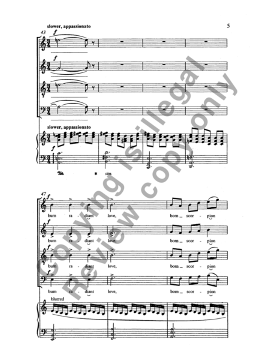 I Will Be Earth (Choral Score) SSATB scores gallery preview page 20