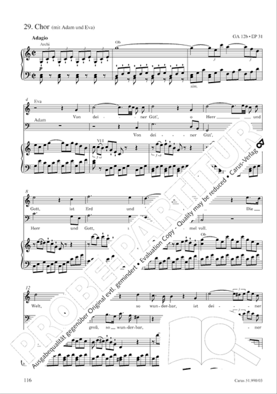 The Creation (Die Schopfung) 4-Part scores gallery preview page 119