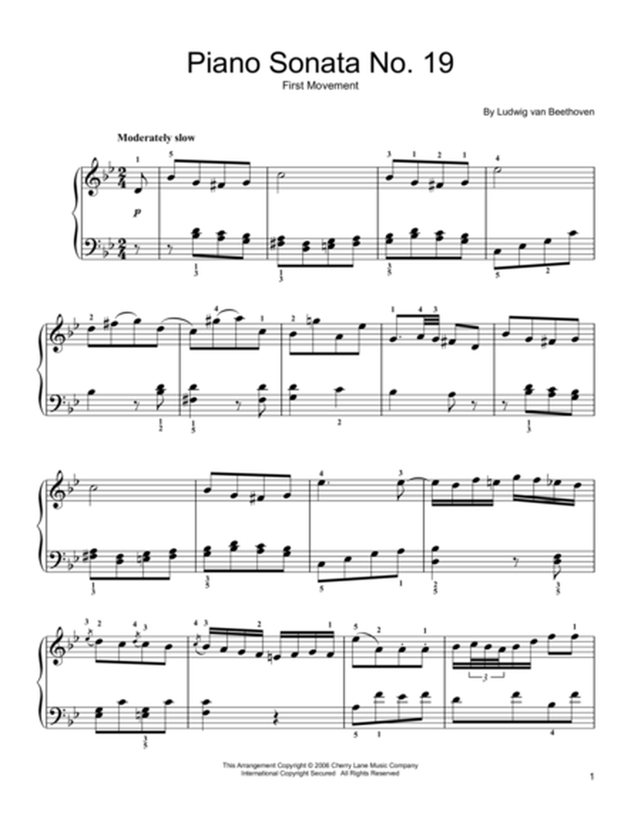 Piano Sonata No. 19, 1st Movement
