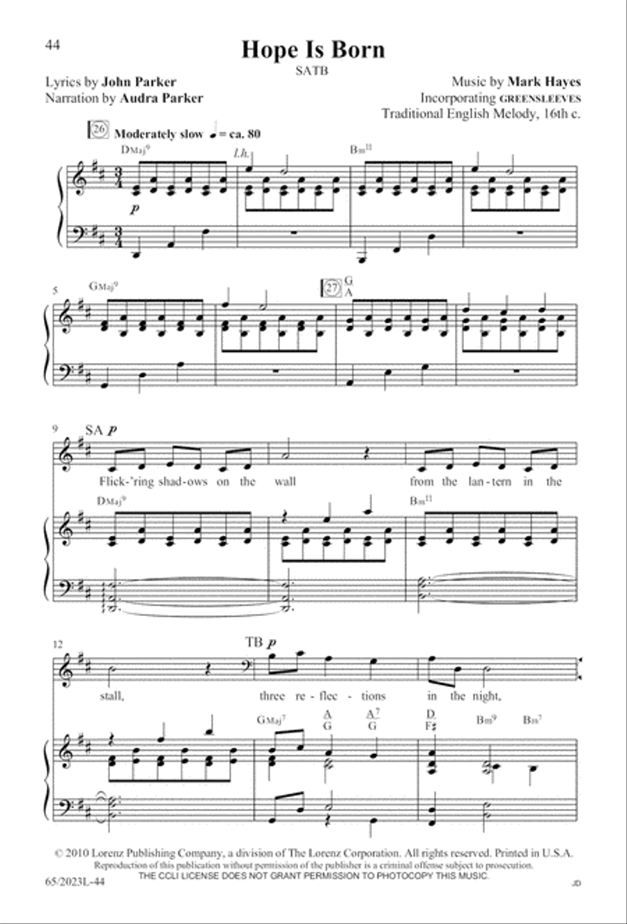 Child of Hope 4-Part scores gallery preview page 45