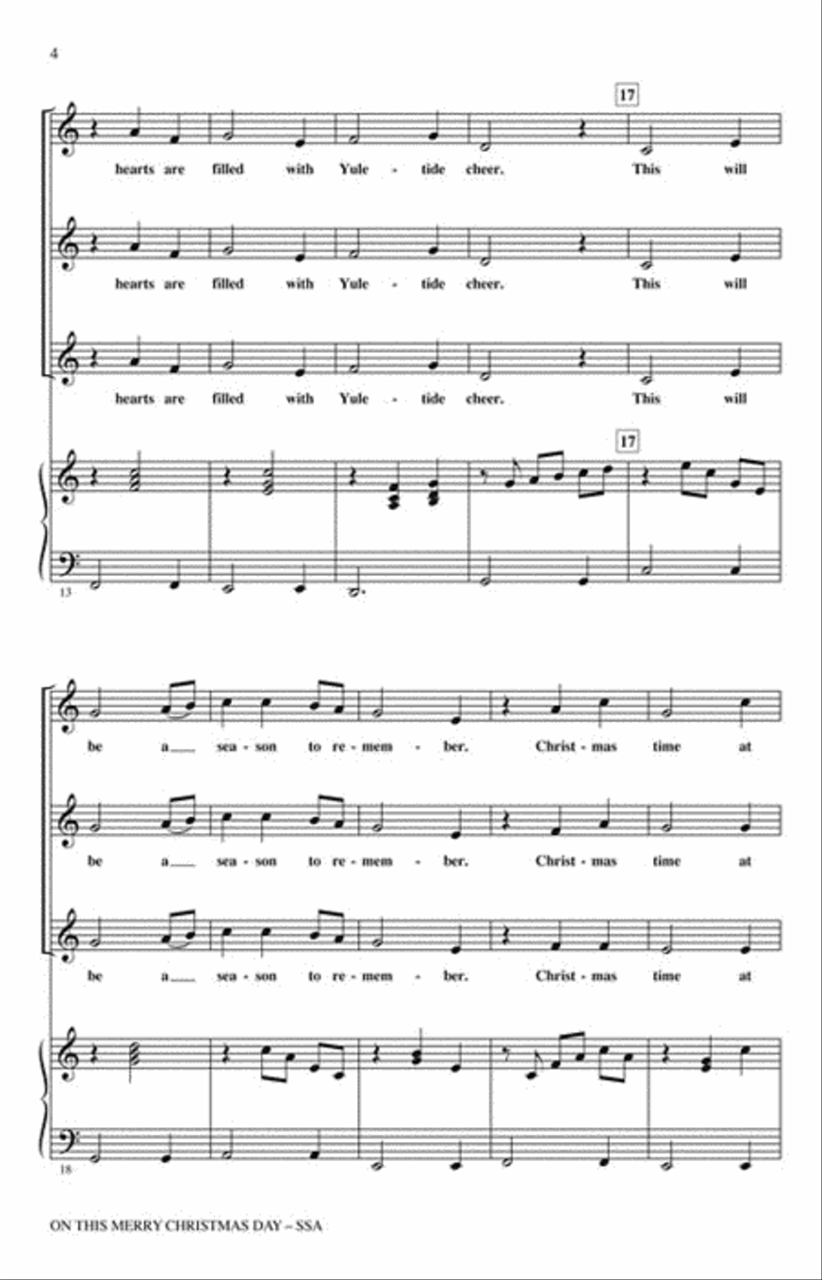 On This Merry Christmas Day Choir scores gallery preview page 3