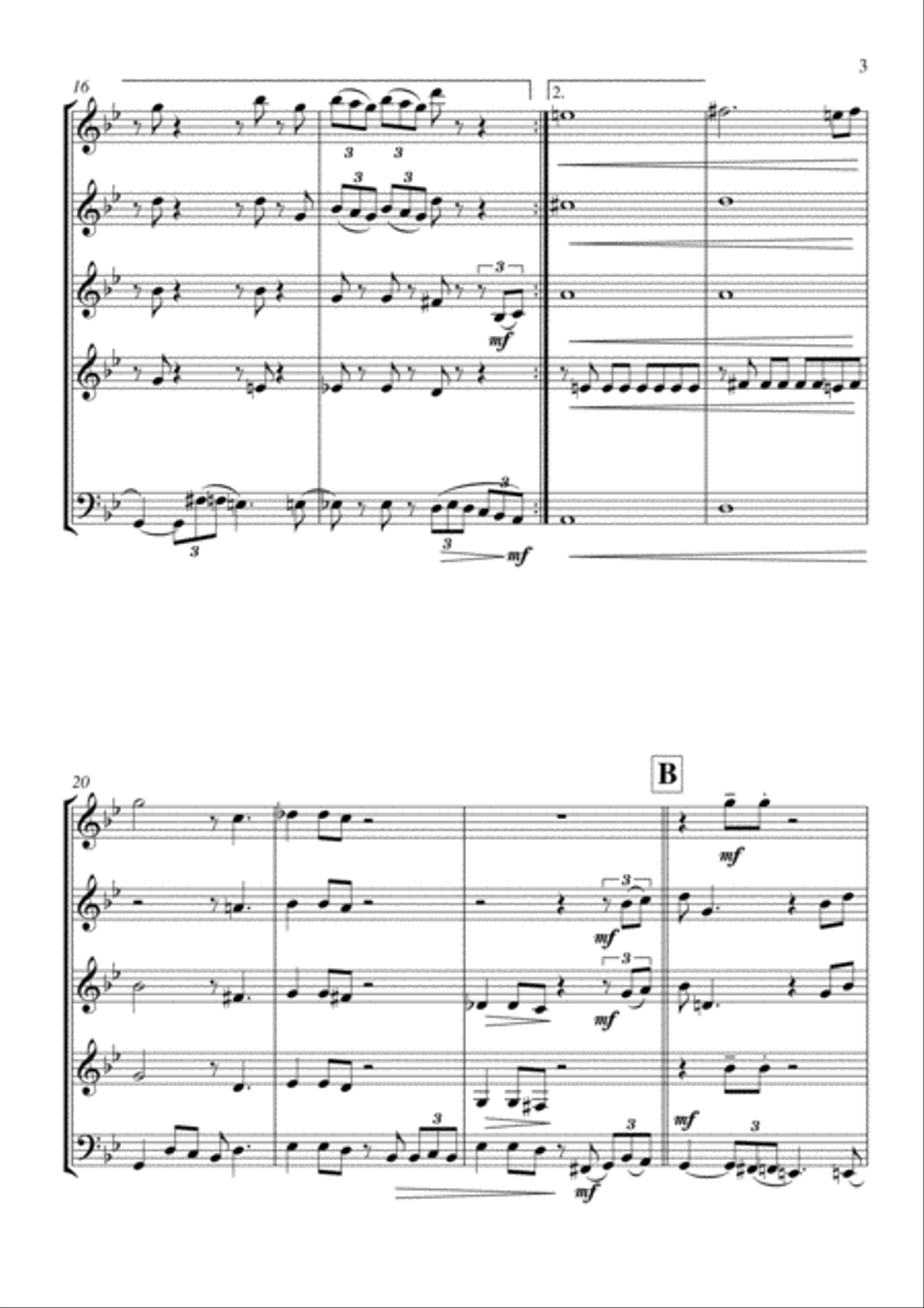 You're A Mean One, Mr. Grinch Woodwind Quintet scores gallery preview page 4