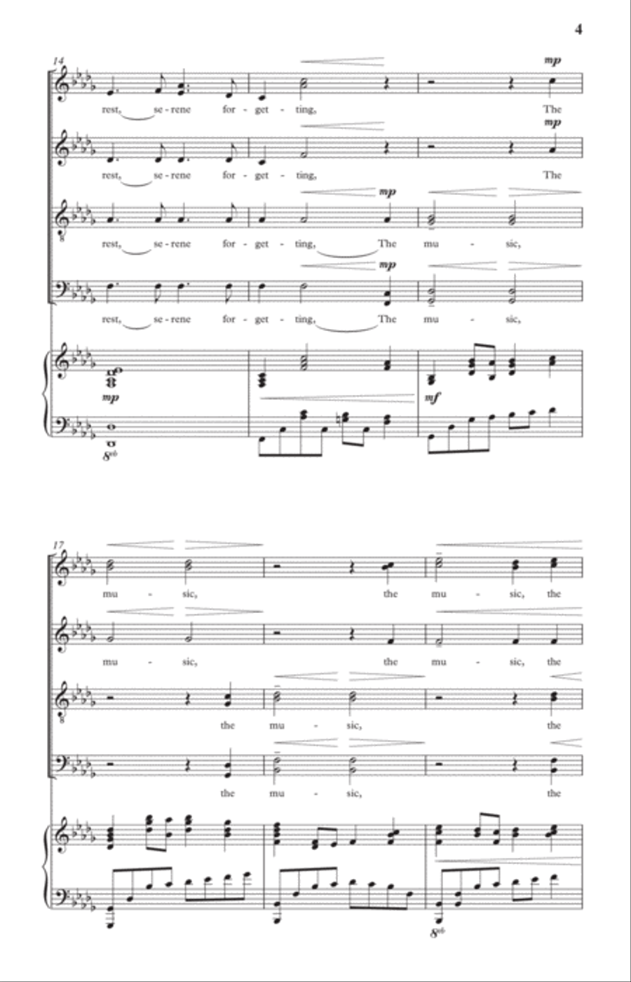 The Music of Stillness Divisi scores gallery preview page 4