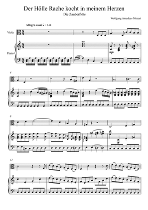 W.A Mozart - Der Hölle Rache kocht in meinem Herzen (Die Zauberflöte) Viola Solo