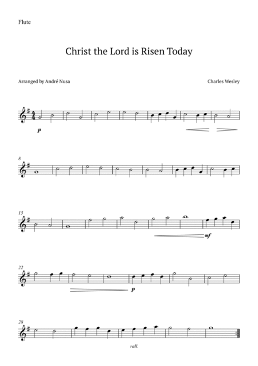 Christ the Lord is Risen Today Flute scores gallery preview page 3
