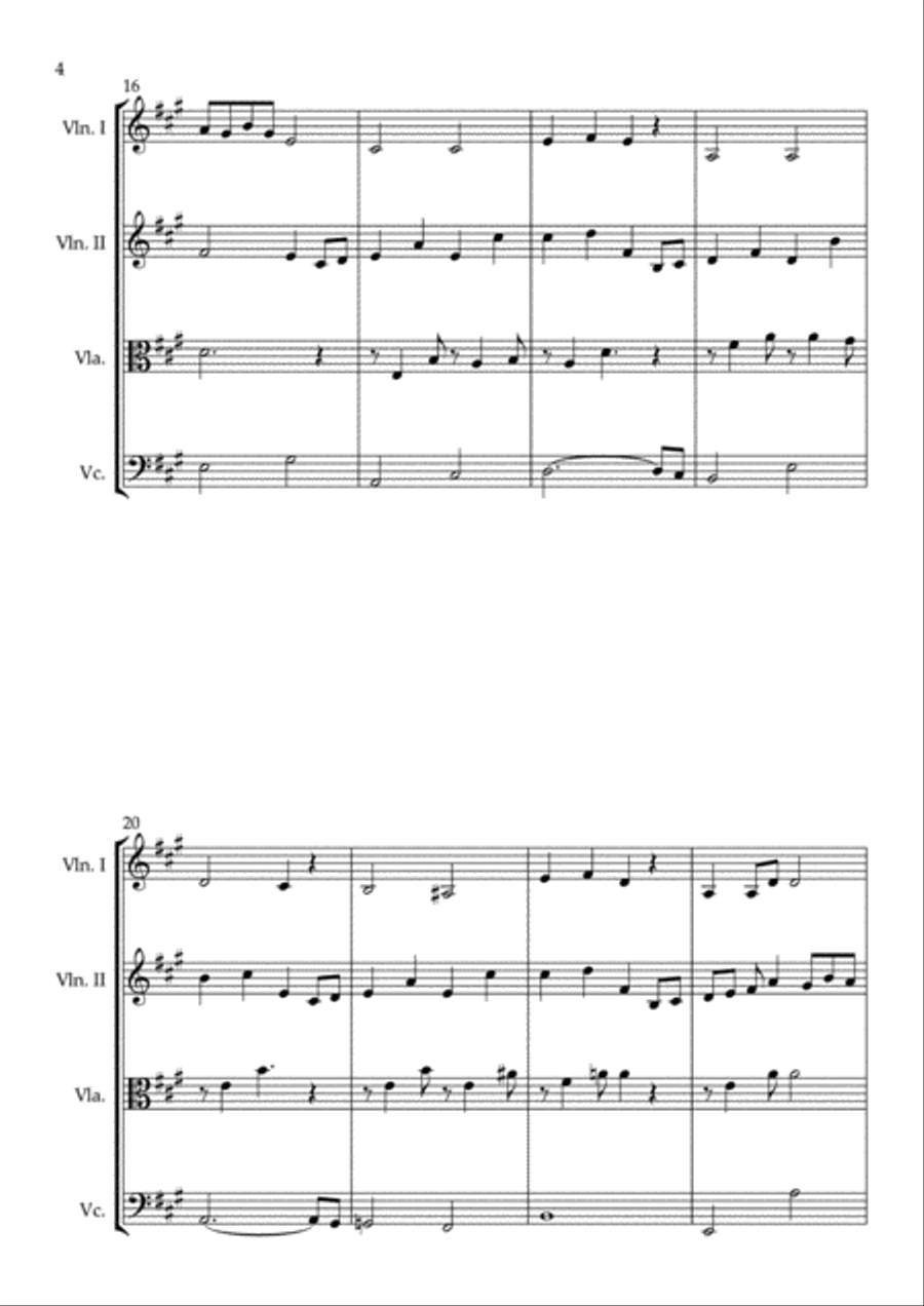 The day I met you for string quartet String Quartet scores gallery preview page 3