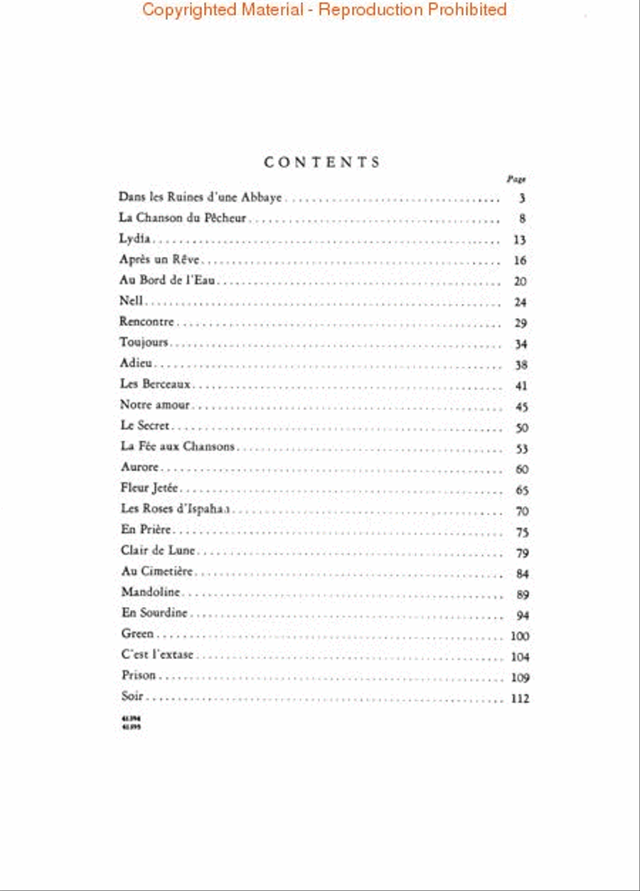 25 Selected Songs Piano, Vocal scores gallery preview page 2