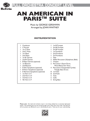 An American in Paris Suite: Score