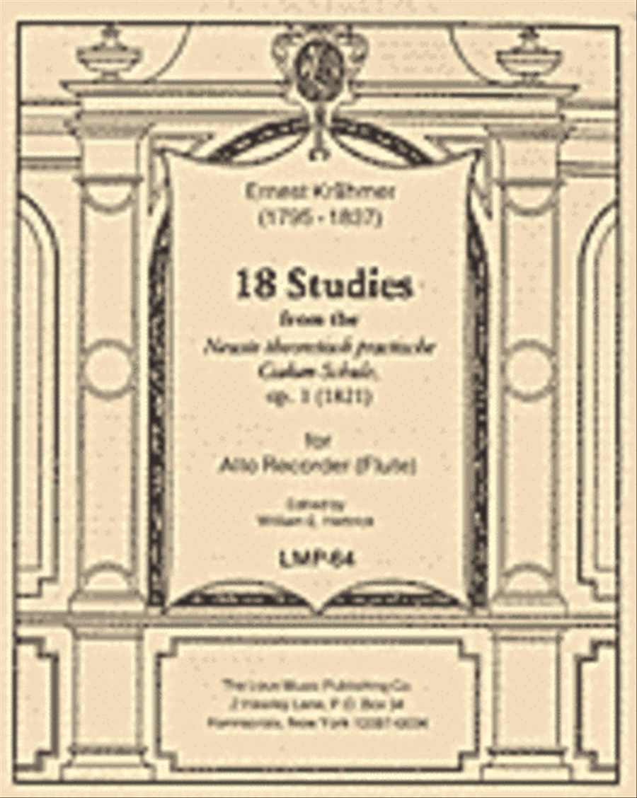 18 Studies from the Neuste theoretisch practische Csakan-Schule, Op. 1 (1821) Flute scores gallery preview page 1