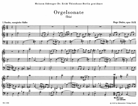 Organ Sonata (Trio) op. 18/2