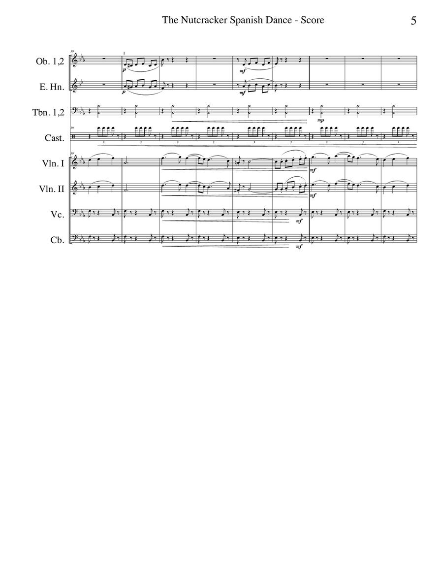 Spanish Dance from The Nutcracker for Full Orchestra Full Orchestra scores gallery preview page 5