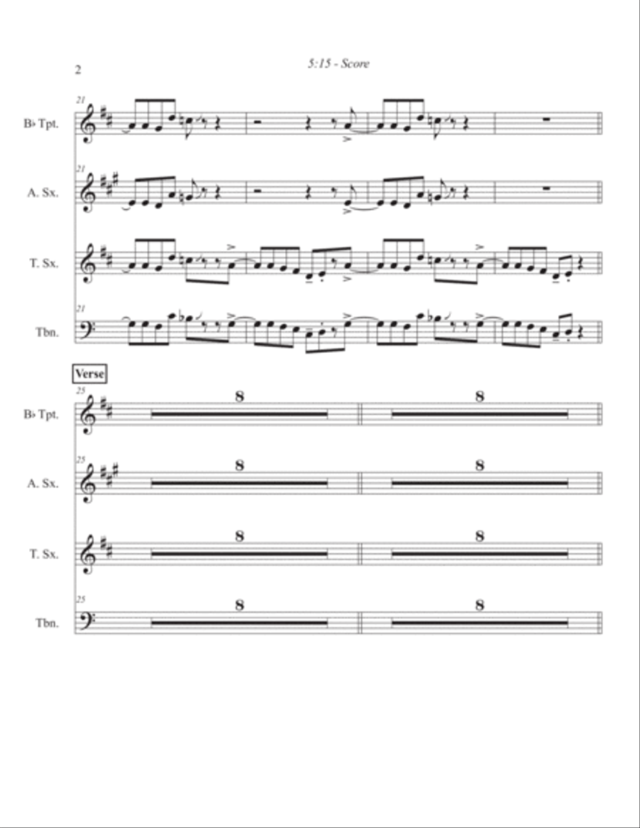 5:15 Tenor Saxophone scores gallery preview page 2