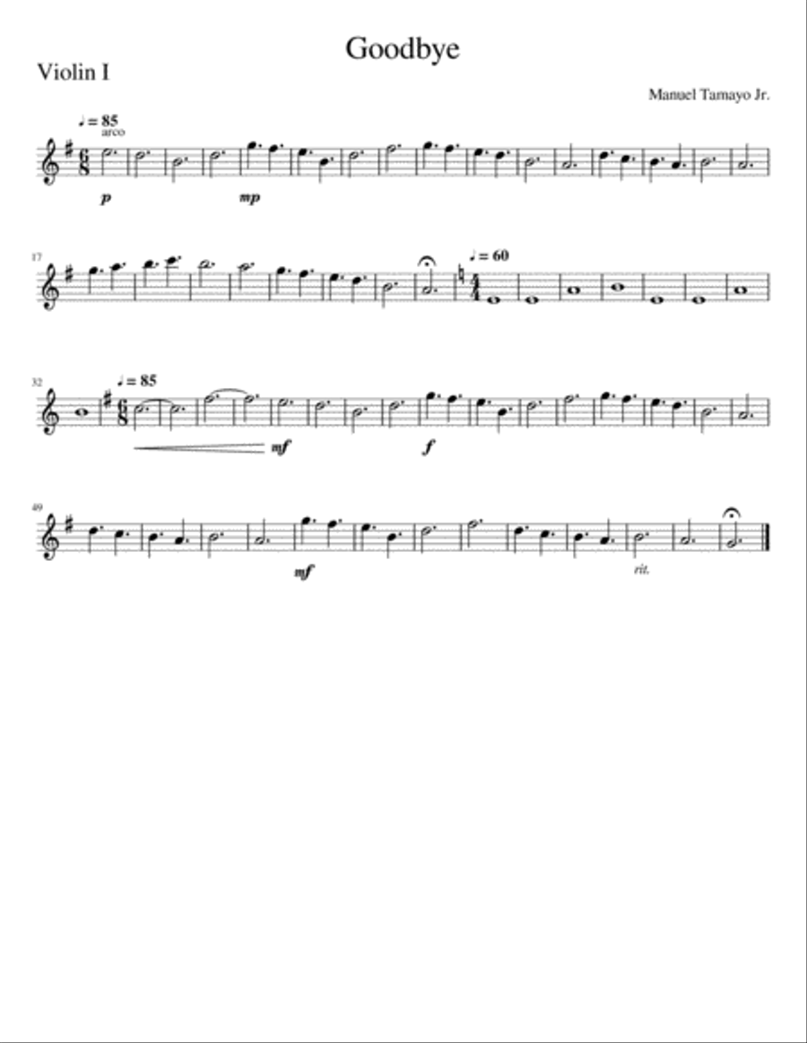 Goodbye String Orchestra scores gallery preview page 5