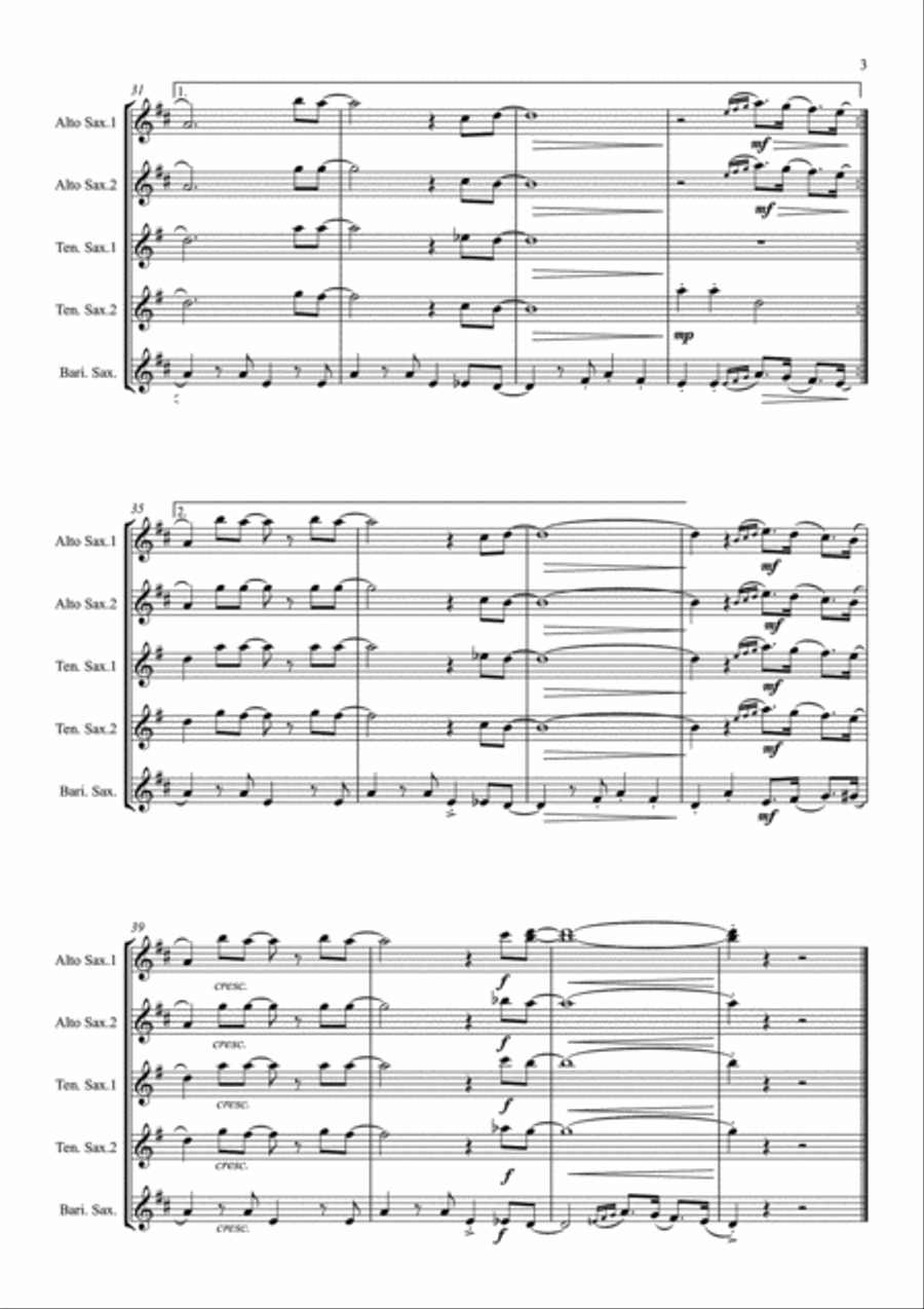 Chanson D'amour Woodwind Quintet scores gallery preview page 4