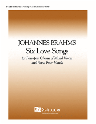 Book cover for Six Love Song Waltzes, Op.52/12,13,15,18 and Op.65/7,14