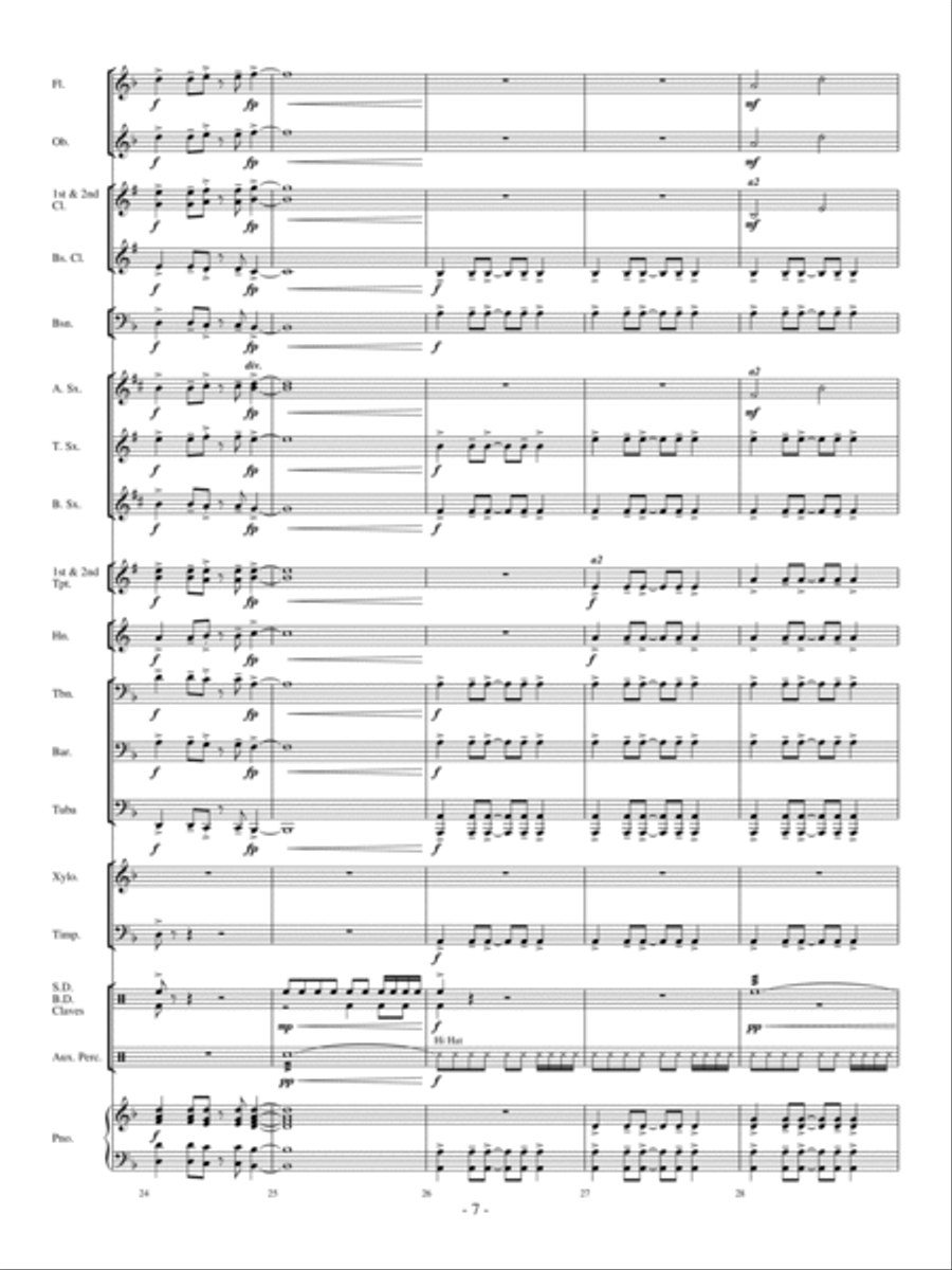 Freefall! Concert Band scores gallery preview page 6
