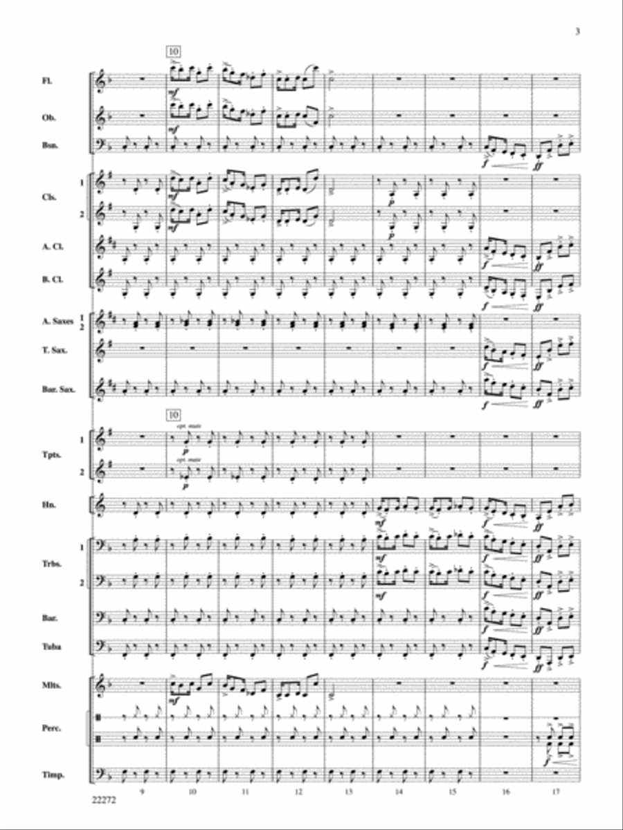 Golliwogg's Cakewalk Golliwogg's Cakewalk Concert Band scores gallery preview page 3