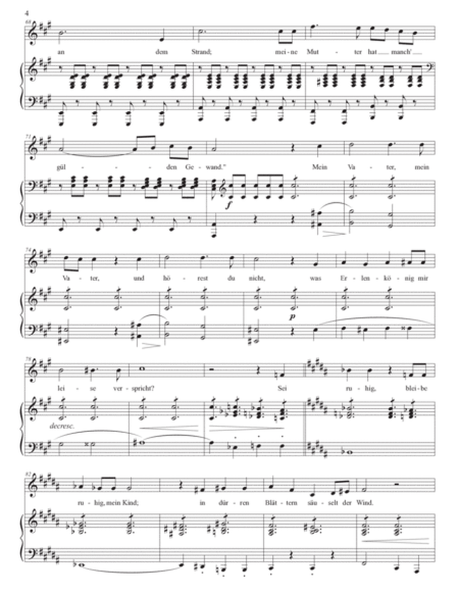 SCHUBERT: Erlkönig, D. 328 (transposed to F-sharp minor, F minor, and E minor)