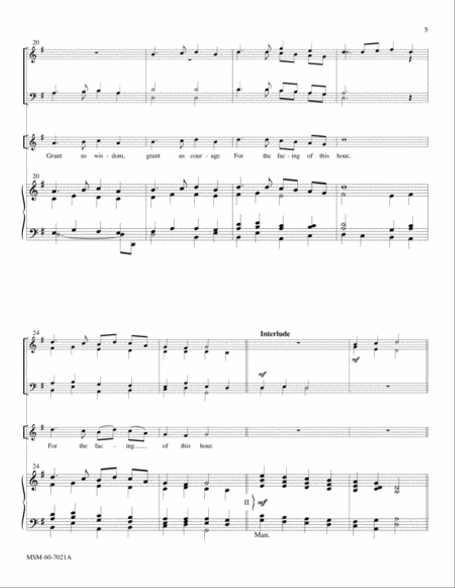 God of Grace and God of Glory Choir scores gallery preview page 5