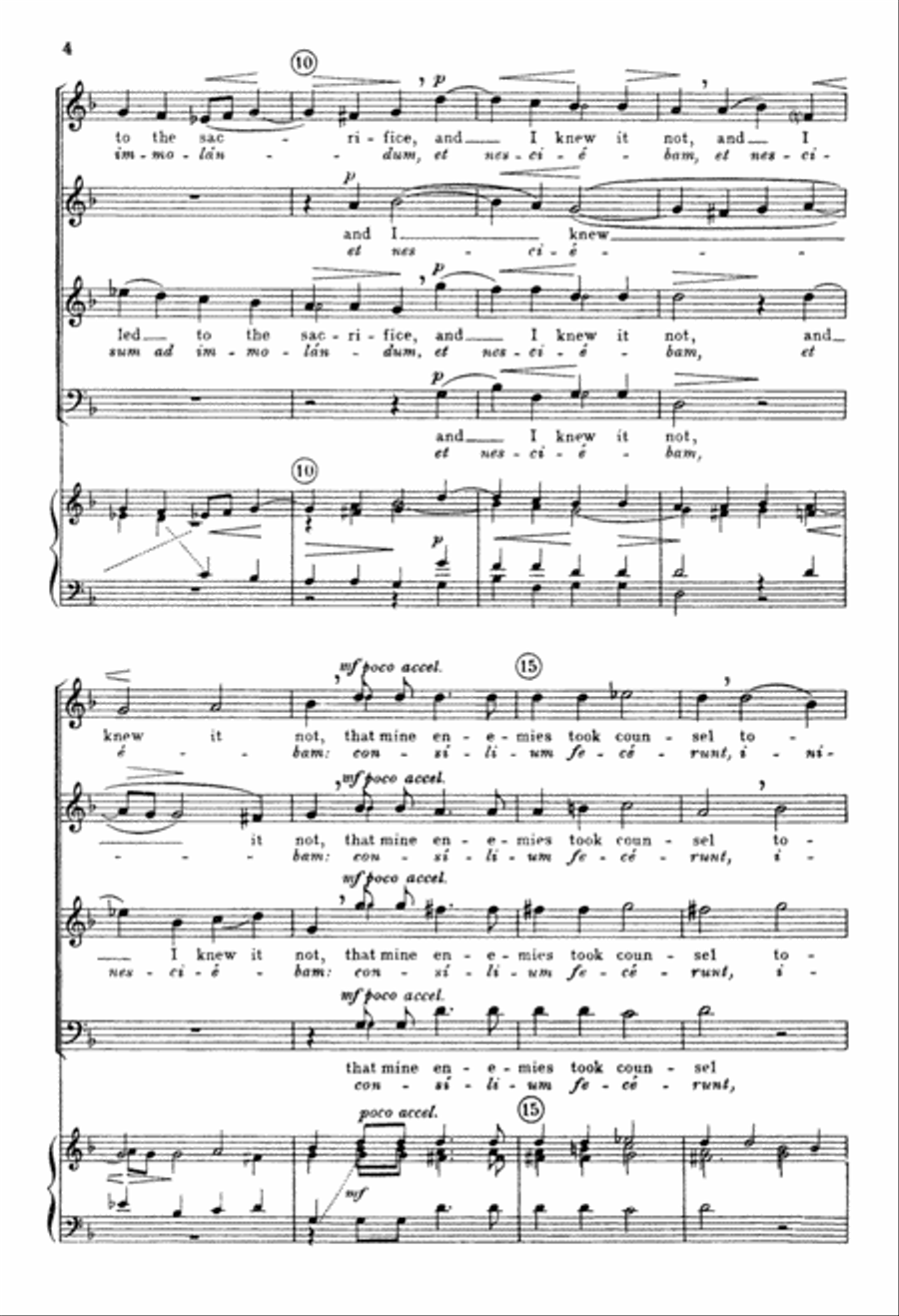 I Was Like an Innocent Lamb (Eram quasi agnus) 4-Part scores gallery preview page 4